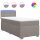 vidaXL Boxspringbett mit Matratze Taupe 90x190 cm Stoff