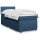 vidaXL Boxspringbett mit Matratze Blau 90x190 cm Stoff