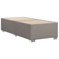 vidaXL Boxspringbett mit Matratze Taupe 90x200 cm Stoff