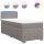 vidaXL Boxspringbett mit Matratze Taupe 90x200 cm Stoff