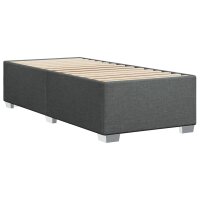 vidaXL Boxspringbett mit Matratze Dunkelgrau 90x190 cm Stoff