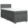 vidaXL Boxspringbett mit Matratze Dunkelgrau 90x190 cm Stoff