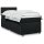 vidaXL Boxspringbett mit Matratze Schwarz 100x200 cm Stoff