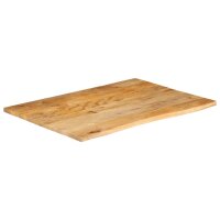 vidaXL Tischplatte mit Baumkante 100x80x3,8 cm Massivholz...