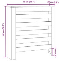 vidaXL Heizk&ouml;rperverkleidung Eichen-Optik 78x20x82 cm Holzwerkstoff