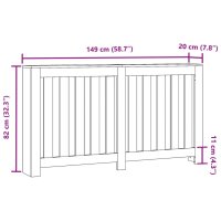 vidaXL Heizk&ouml;rperverkleidung Grau Sonoma 149x20x82 cm Holzwerkstoff