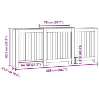 vidaXL Heizk&ouml;rperverkleidung Eichen-Optik 205x21,5x83,5 cm