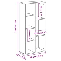 vidaXL B&uuml;cherregal Wei&szlig; 50x25x105 cm Holzwerkstoff