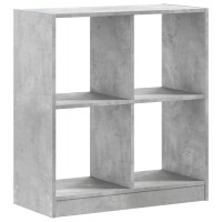 vidaXL B&uuml;cherregal Betongrau 68,5x32x75 cm Holzwerkstoff