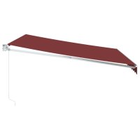 vidaXL Markise Manuell Weinrot 400x300 cm