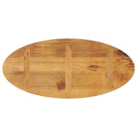 vidaXL Tischplatte 140x60x2,5 cm Oval Massivholz Mango