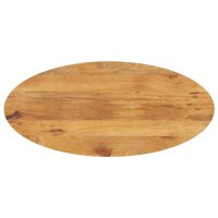 vidaXL Tischplatte 110x50x3,8 cm Oval Massivholz Mango