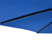 vidaXL Sonnenschirm mit LED und Stahlmast Azurblau 225x225x212 cm