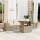 vidaXL 5-tlg. Garten-Sofagarnitur mit Kissen Beige Poly Rattan