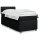 vidaXL Boxspringbett mit Matratze Schwarz 90x200 cm Stoff