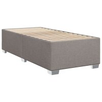 vidaXL Boxspringbett mit Matratze Taupe 90x200 cm Stoff