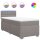 vidaXL Boxspringbett mit Matratze Taupe 90x200 cm Stoff