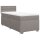 vidaXL Boxspringbett mit Matratze Taupe 90x200 cm Stoff