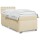 vidaXL Boxspringbett mit Matratze Creme 100x200 cm Stoff