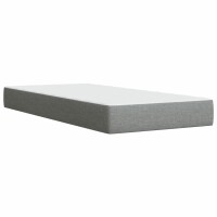 vidaXL Boxspringbett mit Matratze Hellgrau 80x200 cm Stoff