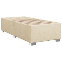 vidaXL Boxspringbett mit Matratze Creme 100x200 cm Stoff