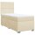 vidaXL Boxspringbett mit Matratze Creme 100x200 cm Stoff