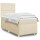 vidaXL Boxspringbett mit Matratze Creme 100x200 cm Stoff