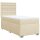 vidaXL Boxspringbett mit Matratze Creme 100x200 cm Stoff