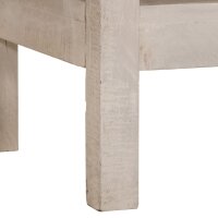 vidaXL Konsolentisch Wei&szlig; 110x35x75 cm Massivholz Mango