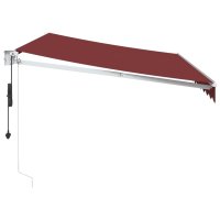 vidaXL Markise Automatisch Weinrot 350x250 cm