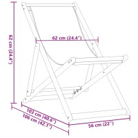 vidaXL Strandst&uuml;hle 2 Stk. Klappbar Blau Wei&szlig; Stoff und Massivholz