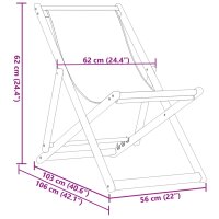 vidaXL Strandst&uuml;hle 2 Stk. Klappbar Taupe Stoff und Massivholz