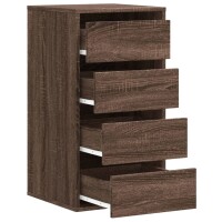 vidaXL Kommode Braun Eichen-Optik 40x41x76 cm Holzwerkstoff