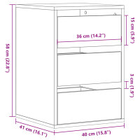 vidaXL Kommode R&auml;uchereiche 40x41x58 cm Holzwerkstoff