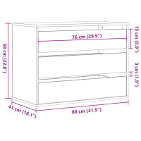 vidaXL Kommode Wei&szlig; 80x41x58 cm Holzwerkstoff