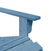 vidaXL Adirondack-Stuhl mit Fu&szlig;st&uuml;tze Blau Massivholz Tanne