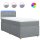 vidaXL Boxspringbett mit Matratze Hellgrau 90x200 cm Stoff