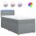 vidaXL Boxspringbett mit Matratze Hellgrau 90x200 cm Stoff