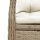 vidaXL 5-tlg. Garten-Essgruppe mit Kissen Beige Poly Rattan