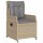 vidaXL 7-tlg. Garten-Essgruppe mit Kissen Beige Poly Rattan