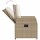 vidaXL 9-tlg. Garten-Essgruppe mit Kissen Beige Poly Rattan