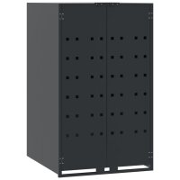 vidaXL M&uuml;lltonnenbox f&uuml;r 5 Tonnen Anthrazit 345x79x117 cm Stahl