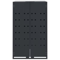 vidaXL M&uuml;lltonnenbox f&uuml;r 5 Tonnen Anthrazit 345x79x117 cm Stahl