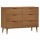 vidaXL Schubladenschrank MOLDE Braun 113x40x80 cm Massivholz Kiefer