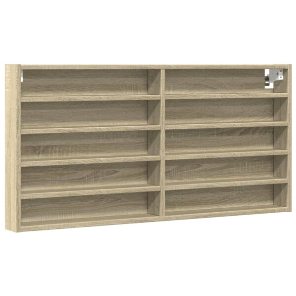 vidaXL Vitrinenschrank Sonoma-Eiche 100x8,5x50 cm Holzwerkstoff