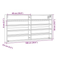 vidaXL Vitrinenschrank Sonoma-Eiche 100x8,5x50 cm Holzwerkstoff