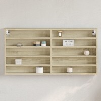 vidaXL Vitrinenschrank Sonoma-Eiche 100x8,5x50 cm Holzwerkstoff