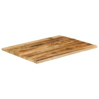 vidaXL Tischplatte 90x80x2,5 cm Baumkante Massivholz Raues Mangoholz