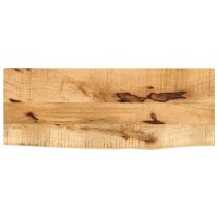 vidaXL Tischplatte 90x20x2,5 cm Baumkante Massivholz Raues Mangoholz