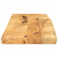 vidaXL Tischplatte 90x30x2,5 cm Baumkante Massivholz Raues Mangoholz